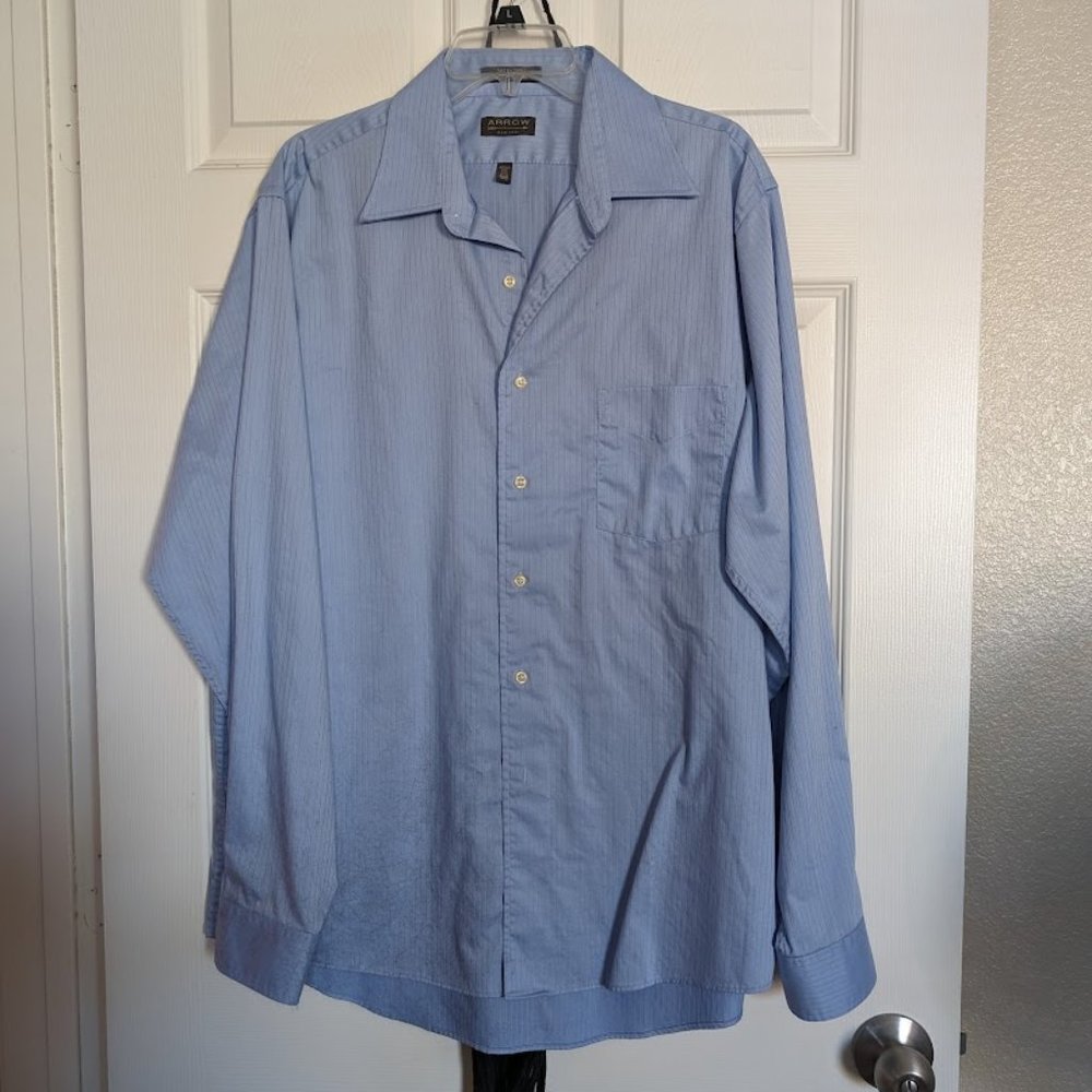 Mens Dress shirt Arrow Blue Wrinkle free